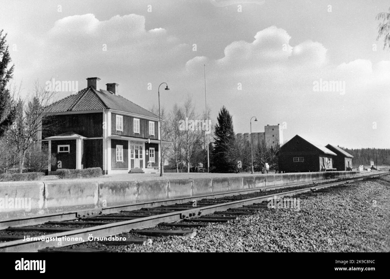 The Railway Station In rsundsbro Stock Photo Alamy