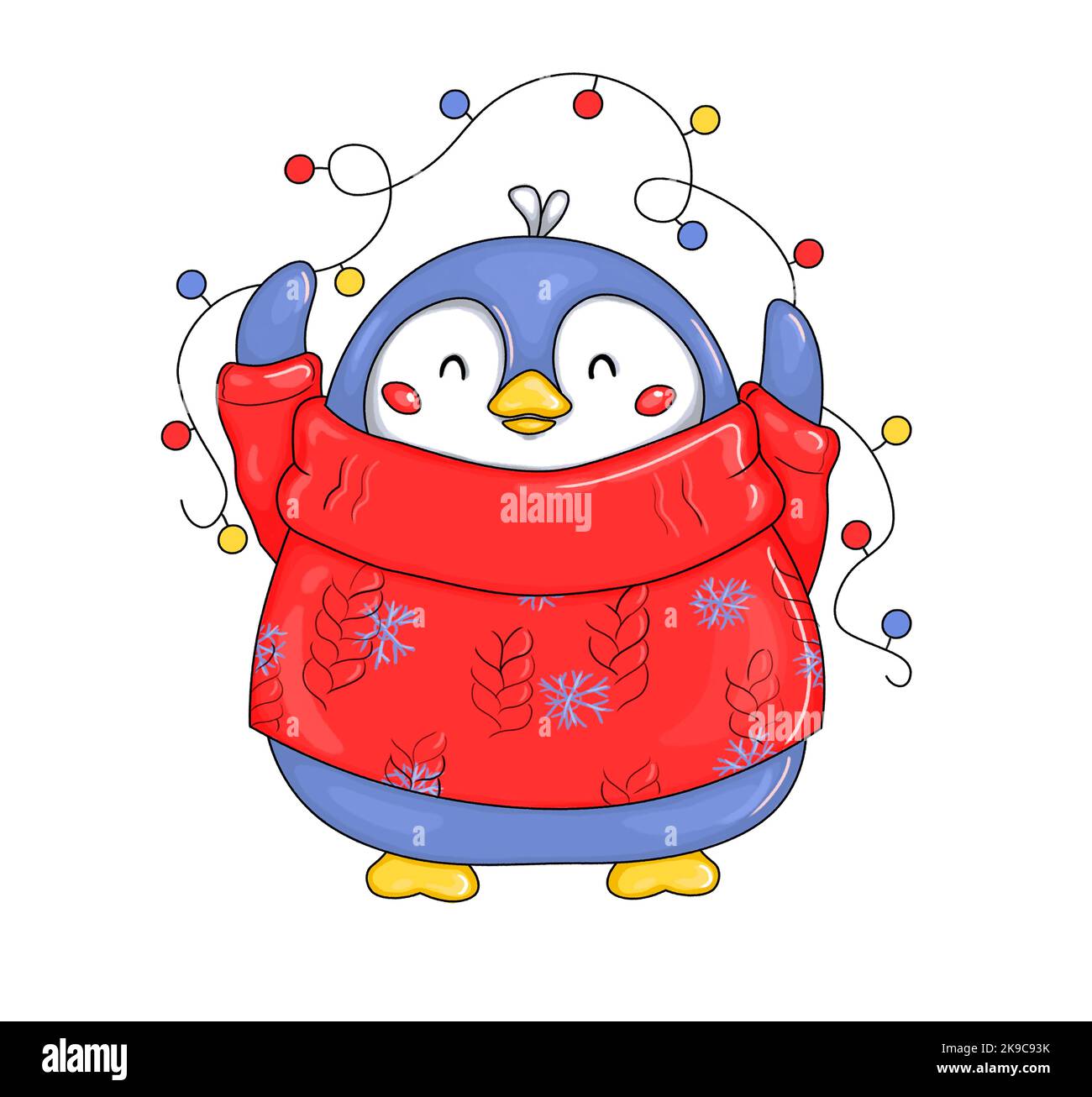 Penguin cap scarf cartoon hi-res stock photography and images - Alamy