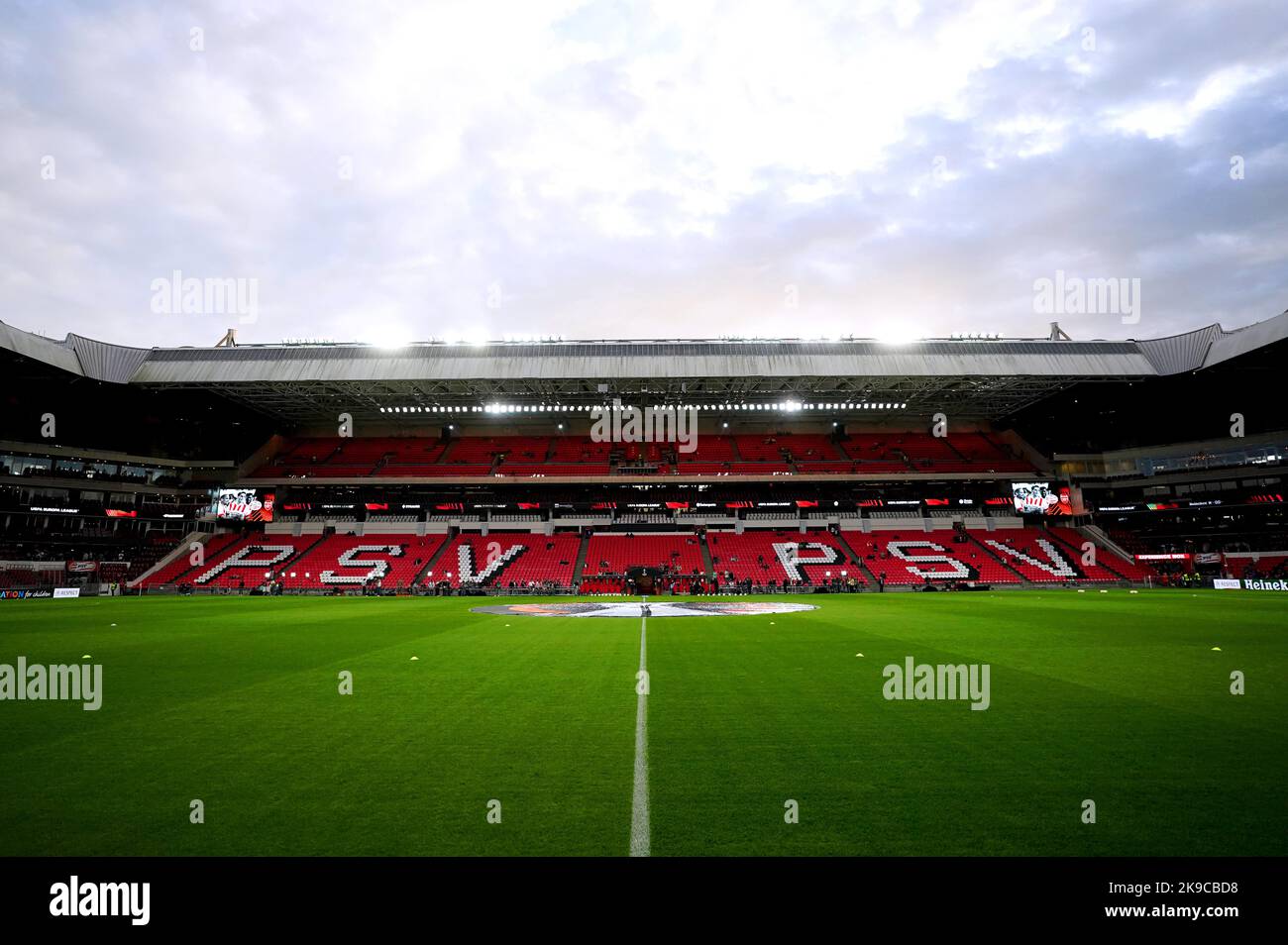 A general view of the stadium ahead of the UEFA Europa League Group A match at The Philips Stadium, Eindhoven. Picture date: Thursday October 27, 2022. Stock Photo