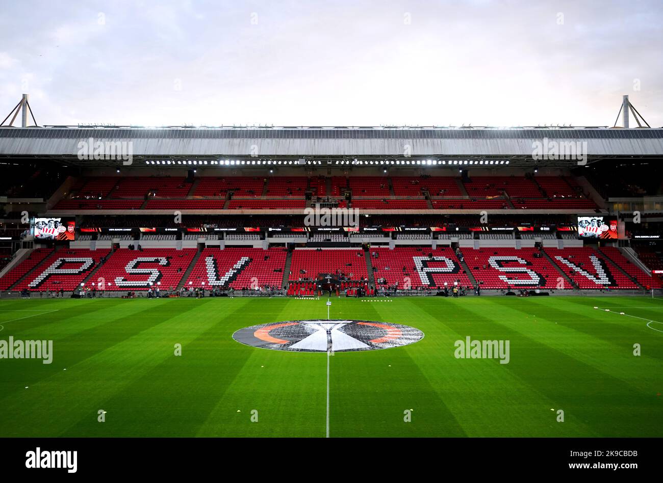 A general view of the stadium ahead of the UEFA Europa League Group A match at The Philips Stadium, Eindhoven. Picture date: Thursday October 27, 2022. Stock Photo