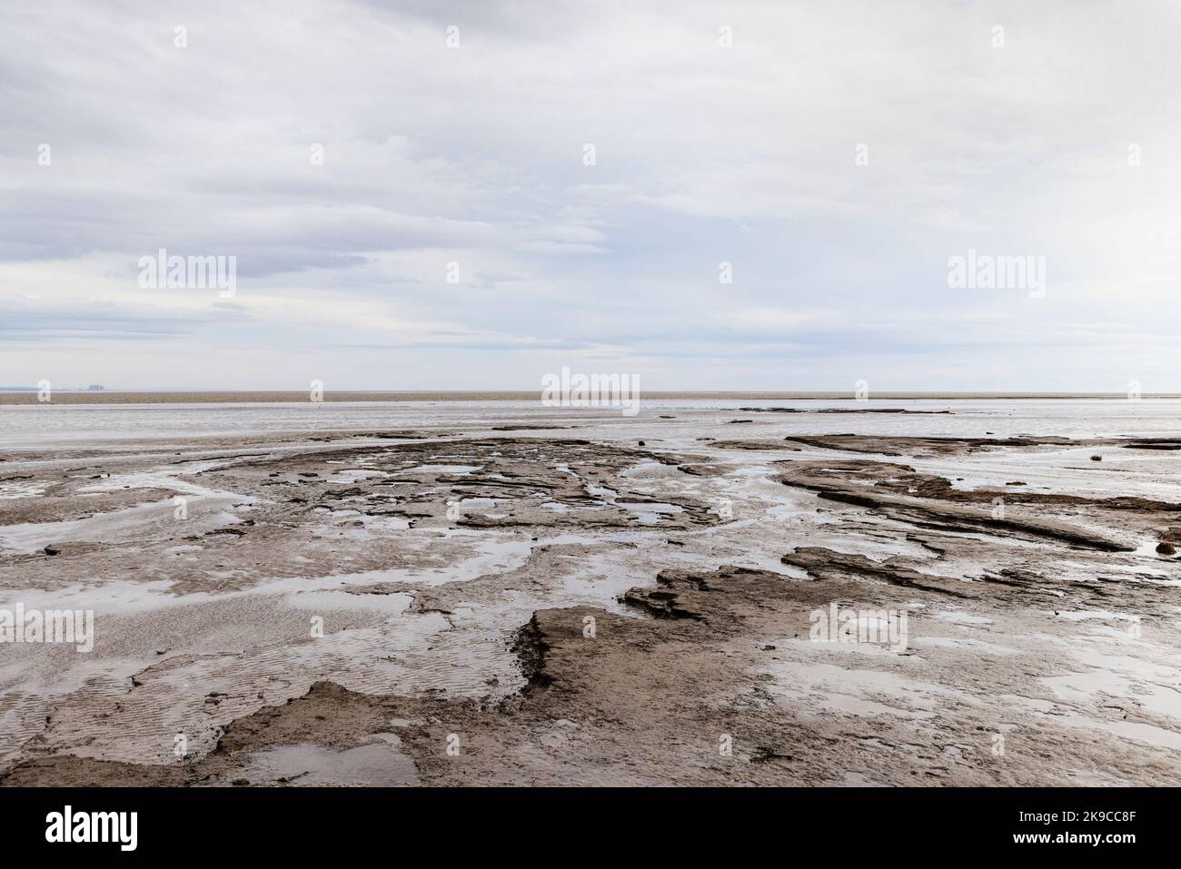 The sands at Grange over Sands, Cumbria, UK Stock Photo