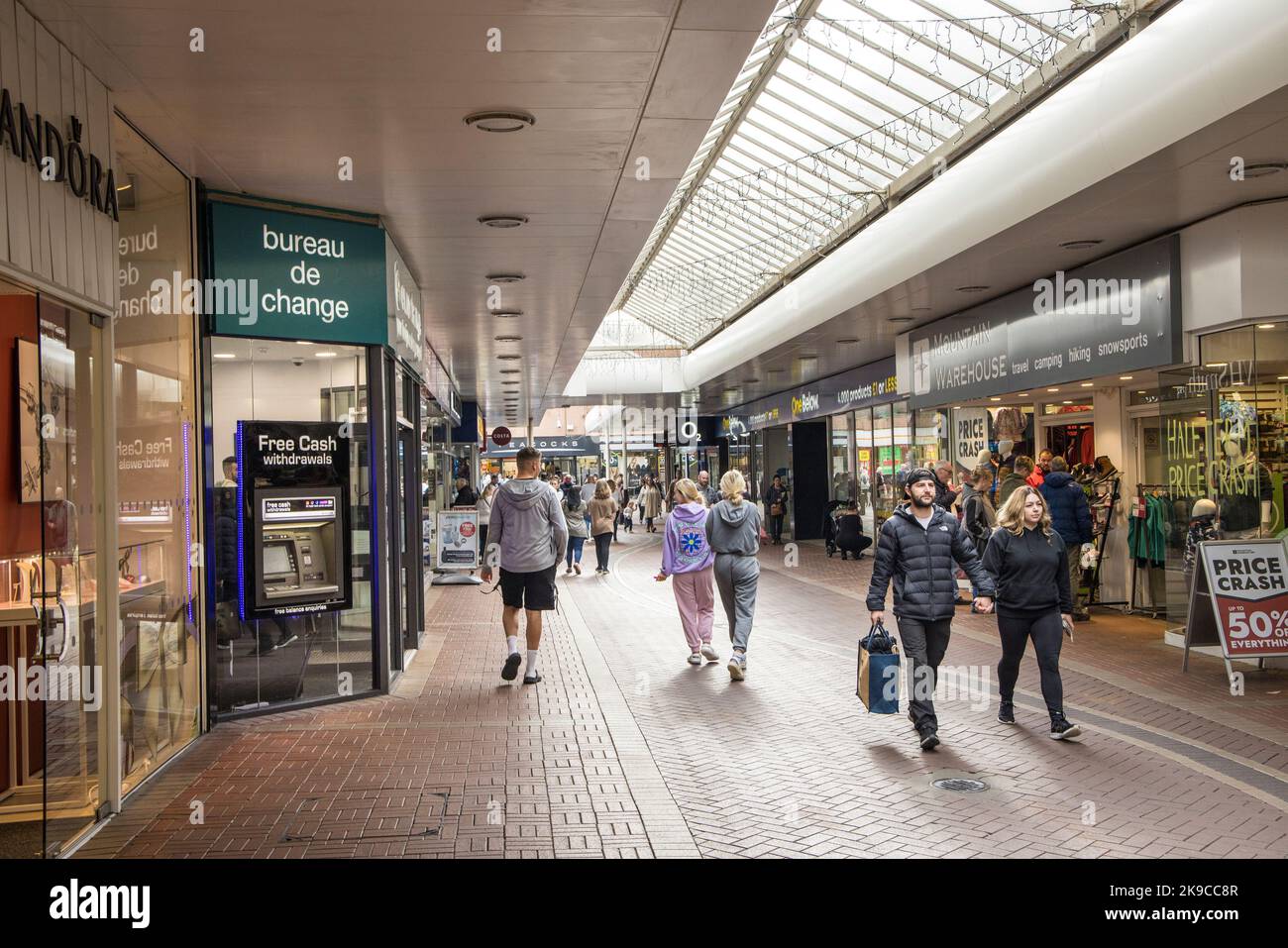 Shopping centre, Cwmbran, Wales Stock Photo