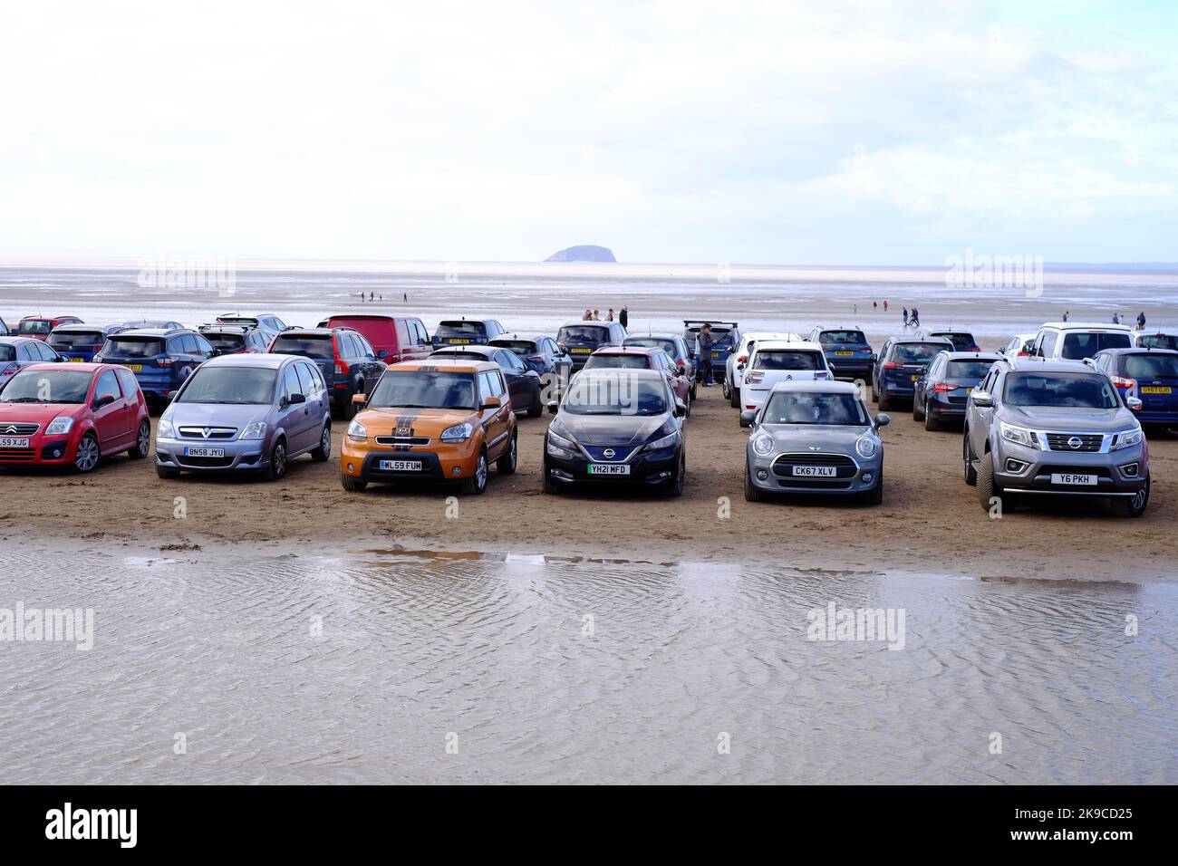 Car parking on the beach at Weston Super Mare, Somerset, UK Stock Photo Alamy