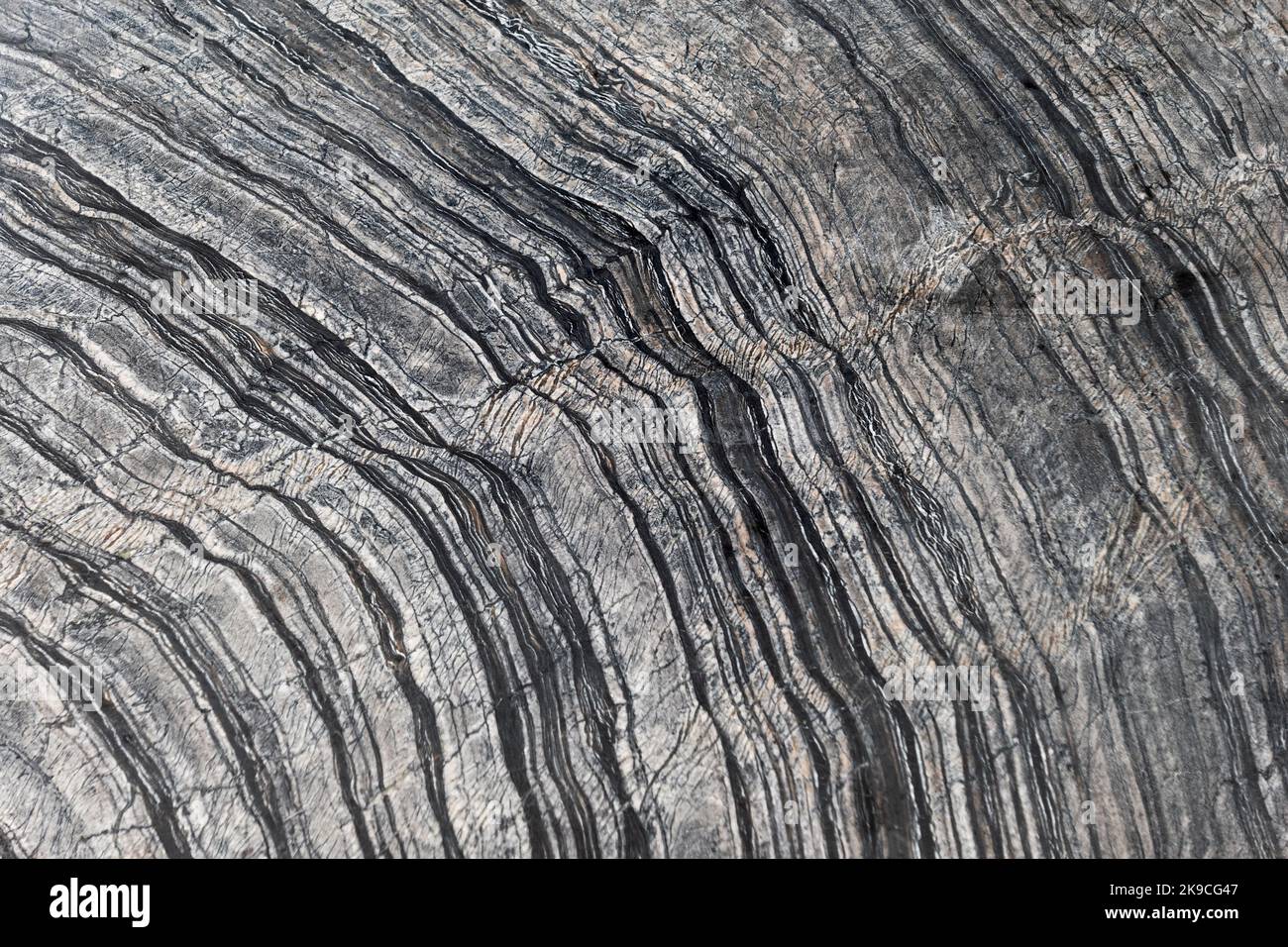 Rough striped granite slab table background Stock Photo
