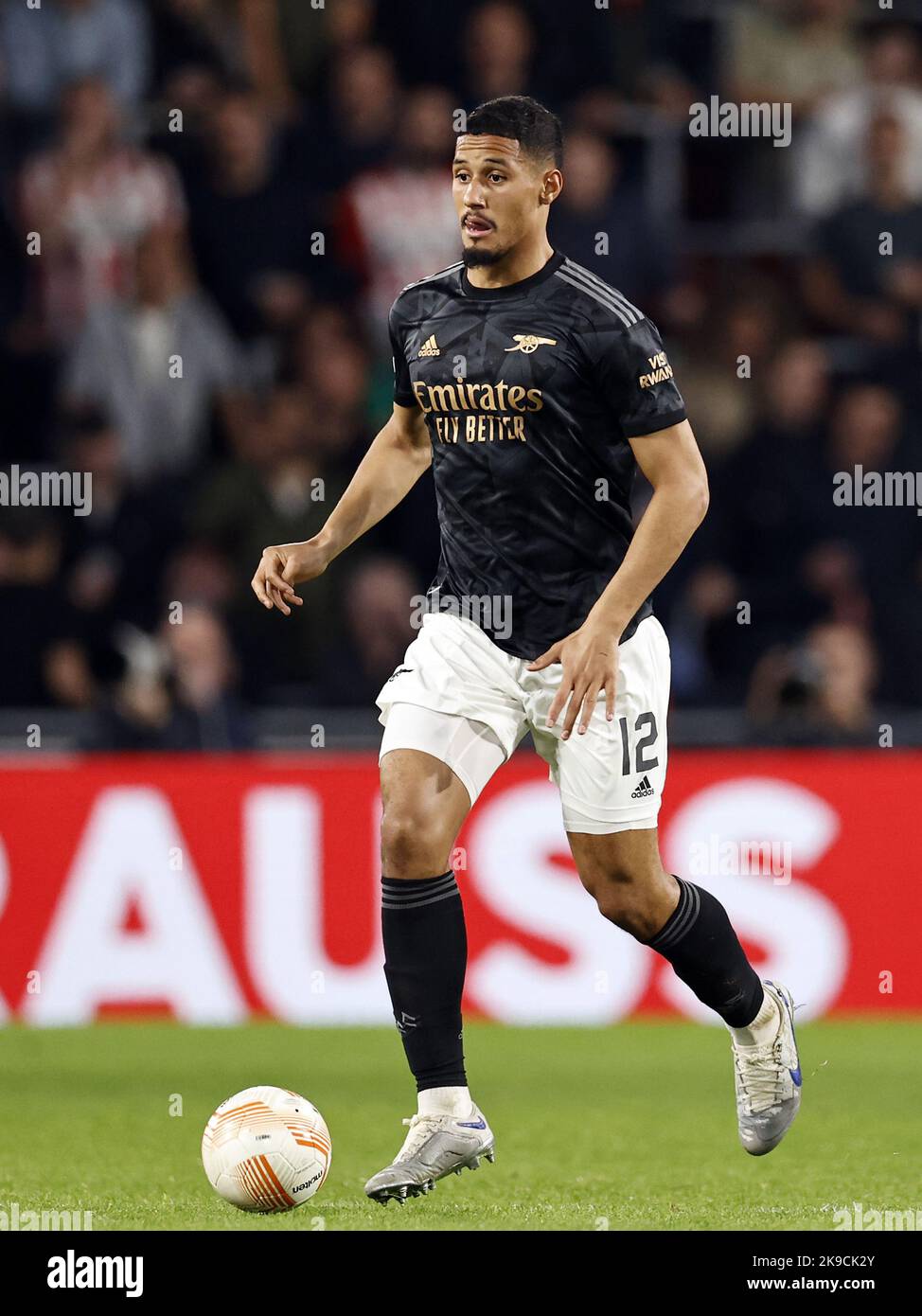 Eindhoven, Netherlands. 27th Oct, 2022. EINDHOVEN - William Saliba of  Arsenal FC during the UEFA Europa League Group A match between PSV  Eindhoven and Arsenal FC at Phillips Stadium on October 27,