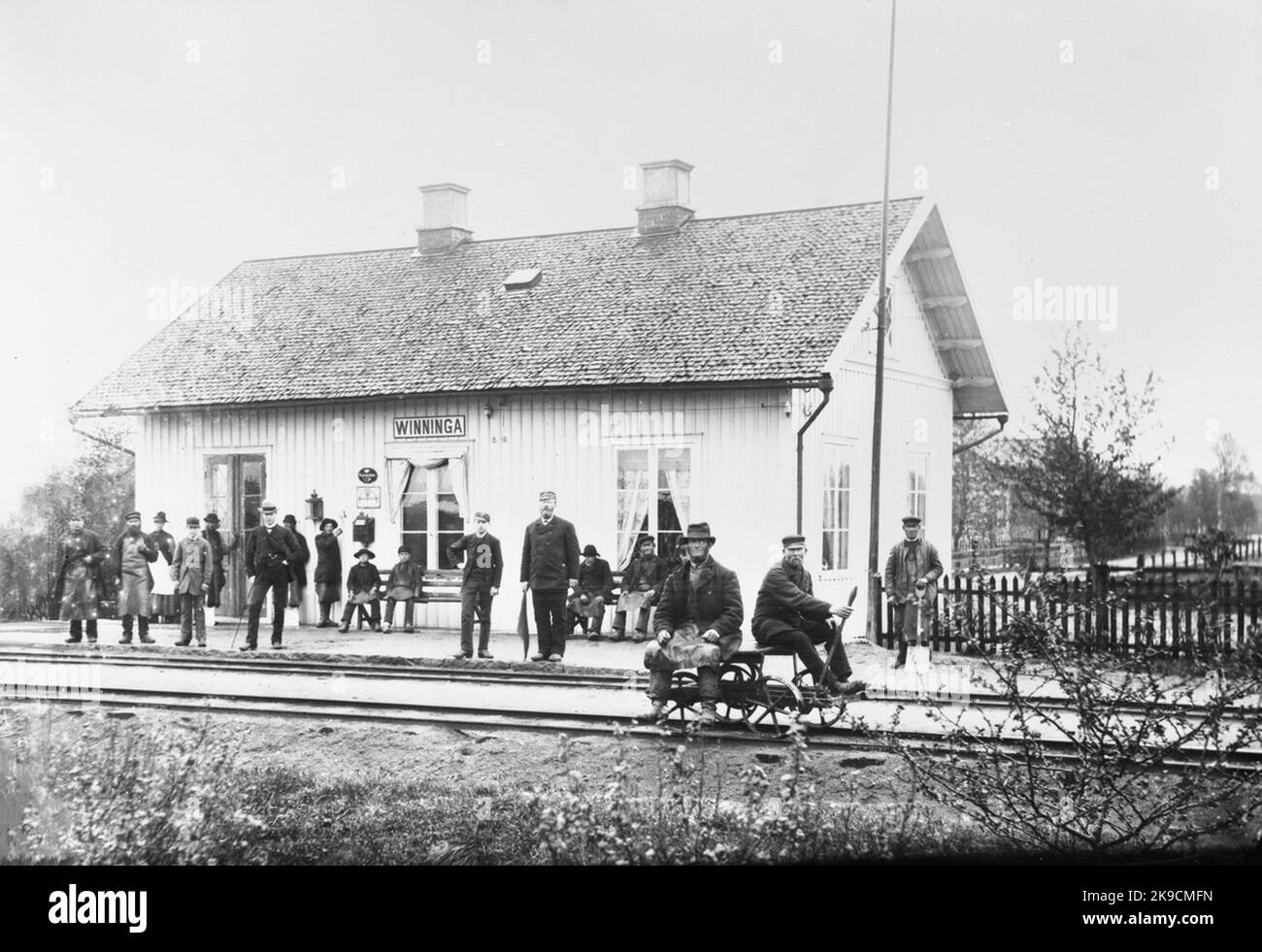 The station was built in 1874. The station house, now two storey