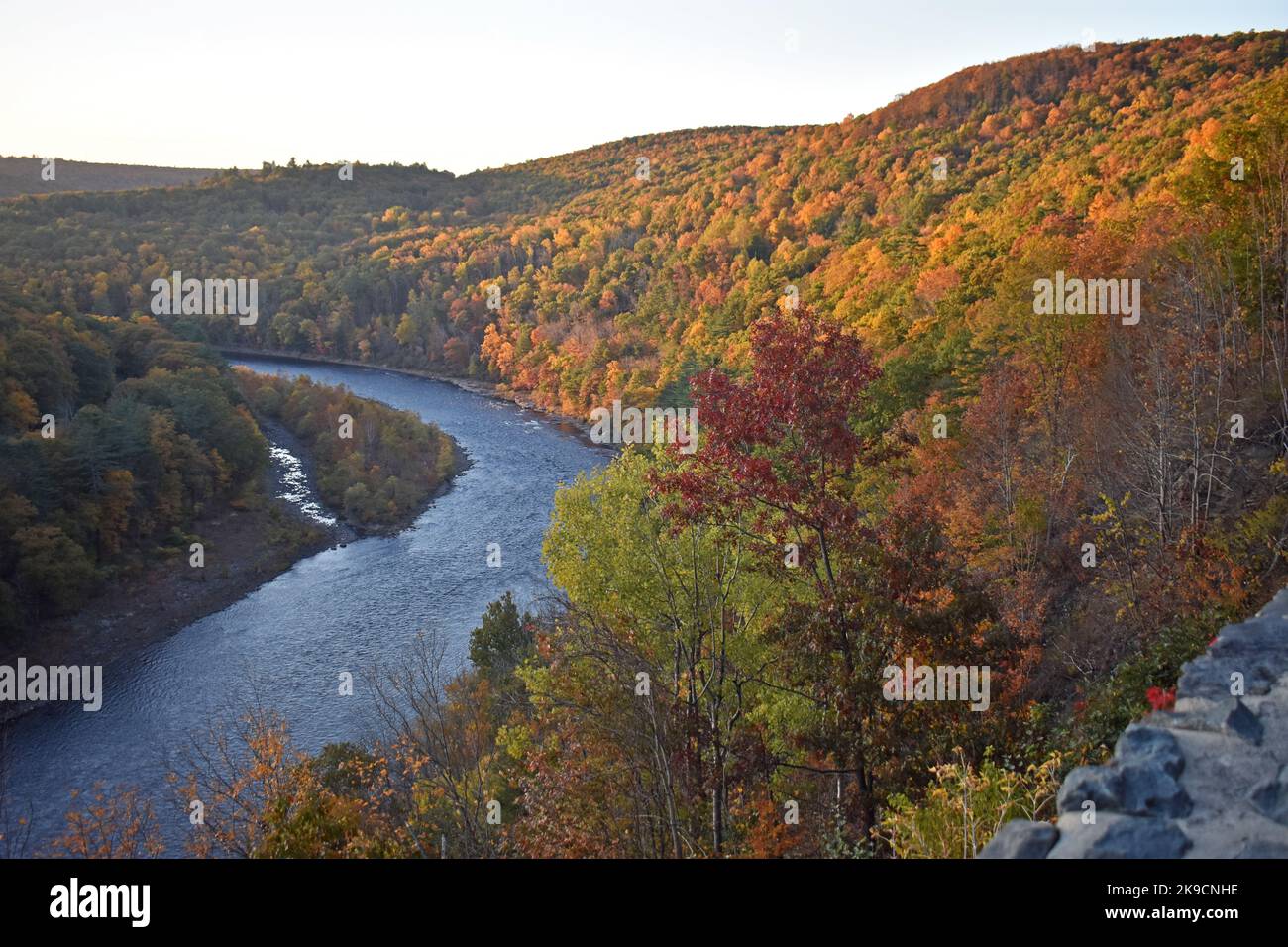 Delaware river and lush foliage at the northeastern part of the Pocono