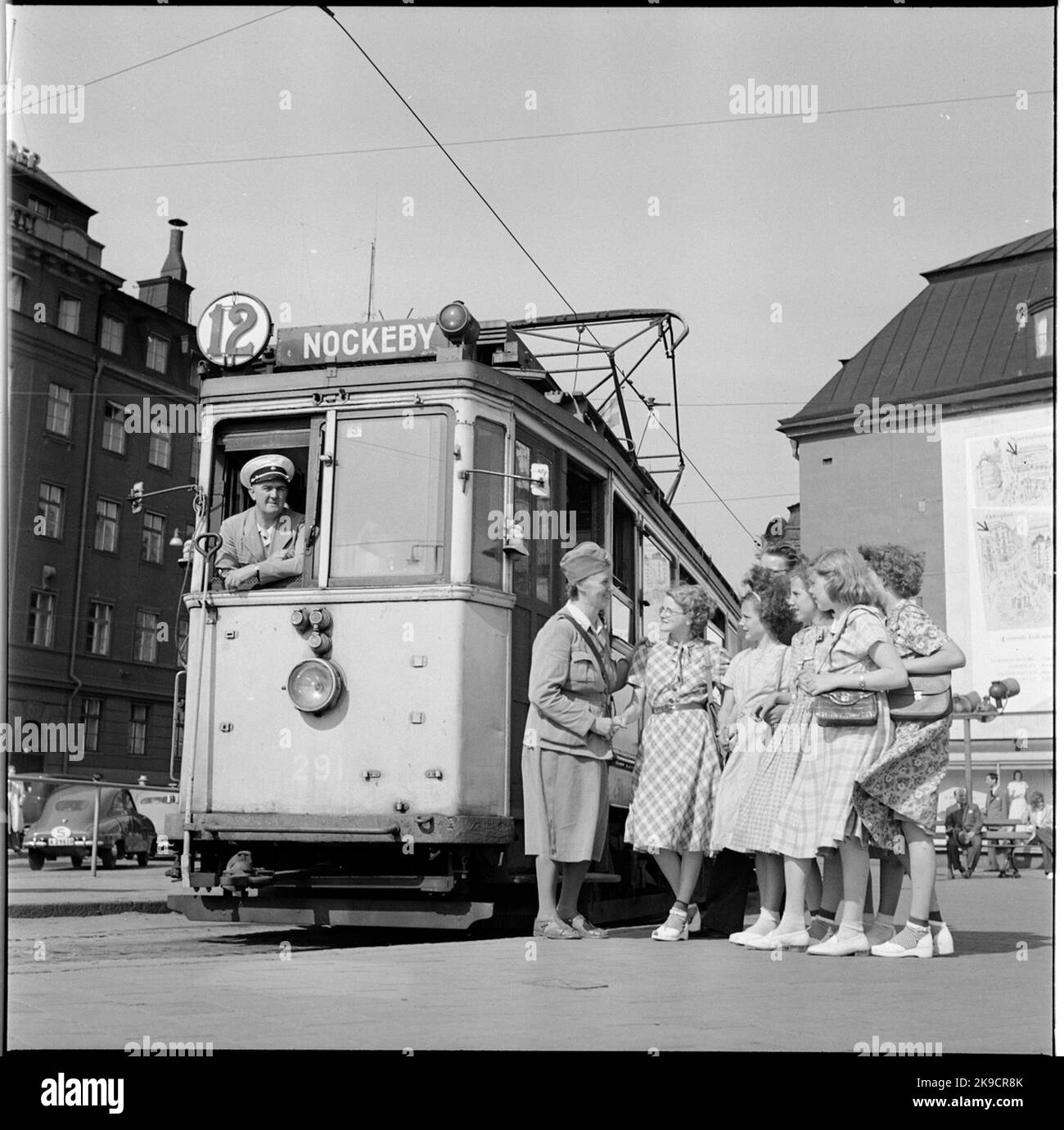Tram on the nocke village line. Stock Photo