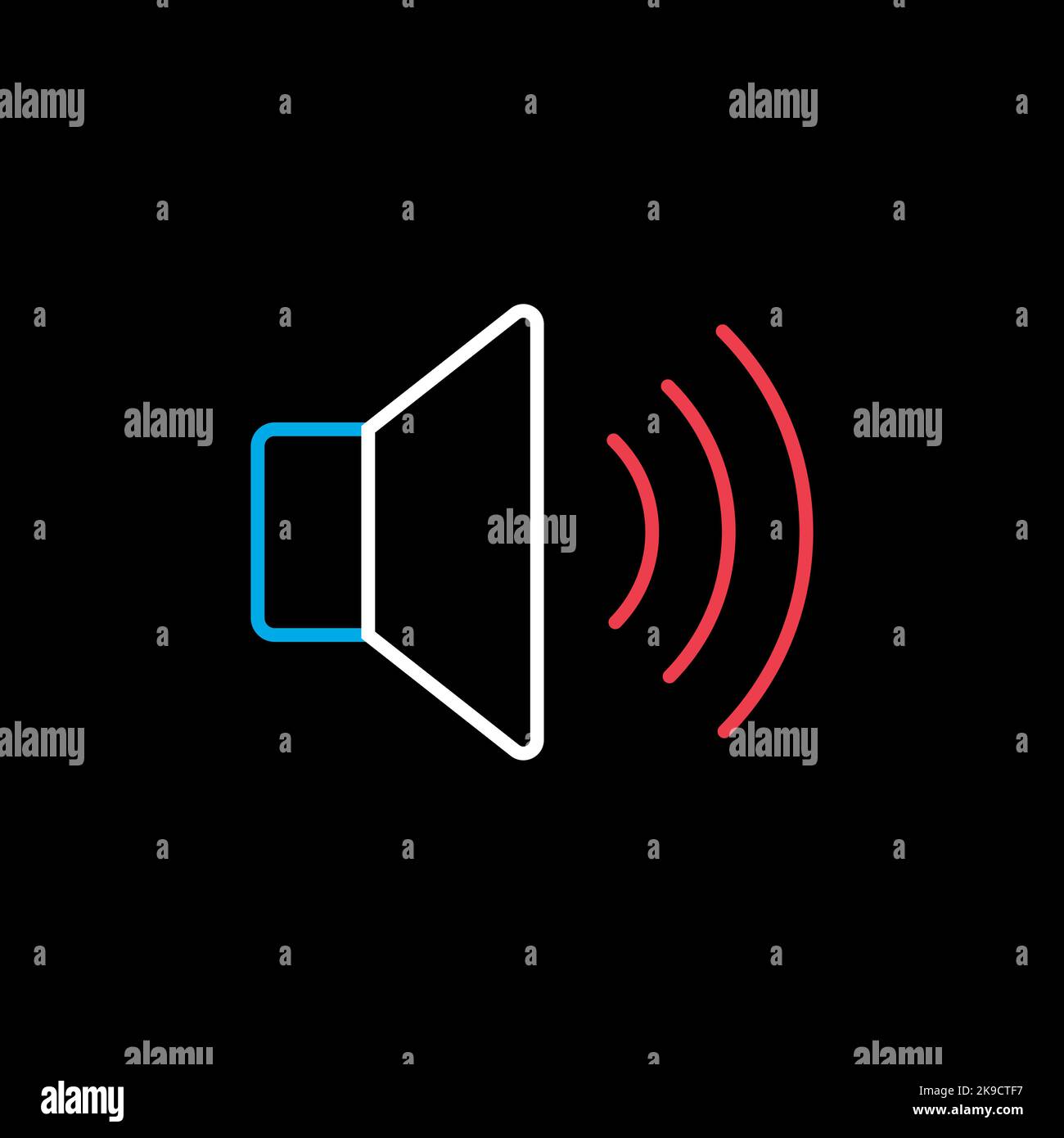 Max Volume High Vector On Black Background Icon Graph Symbol For Music