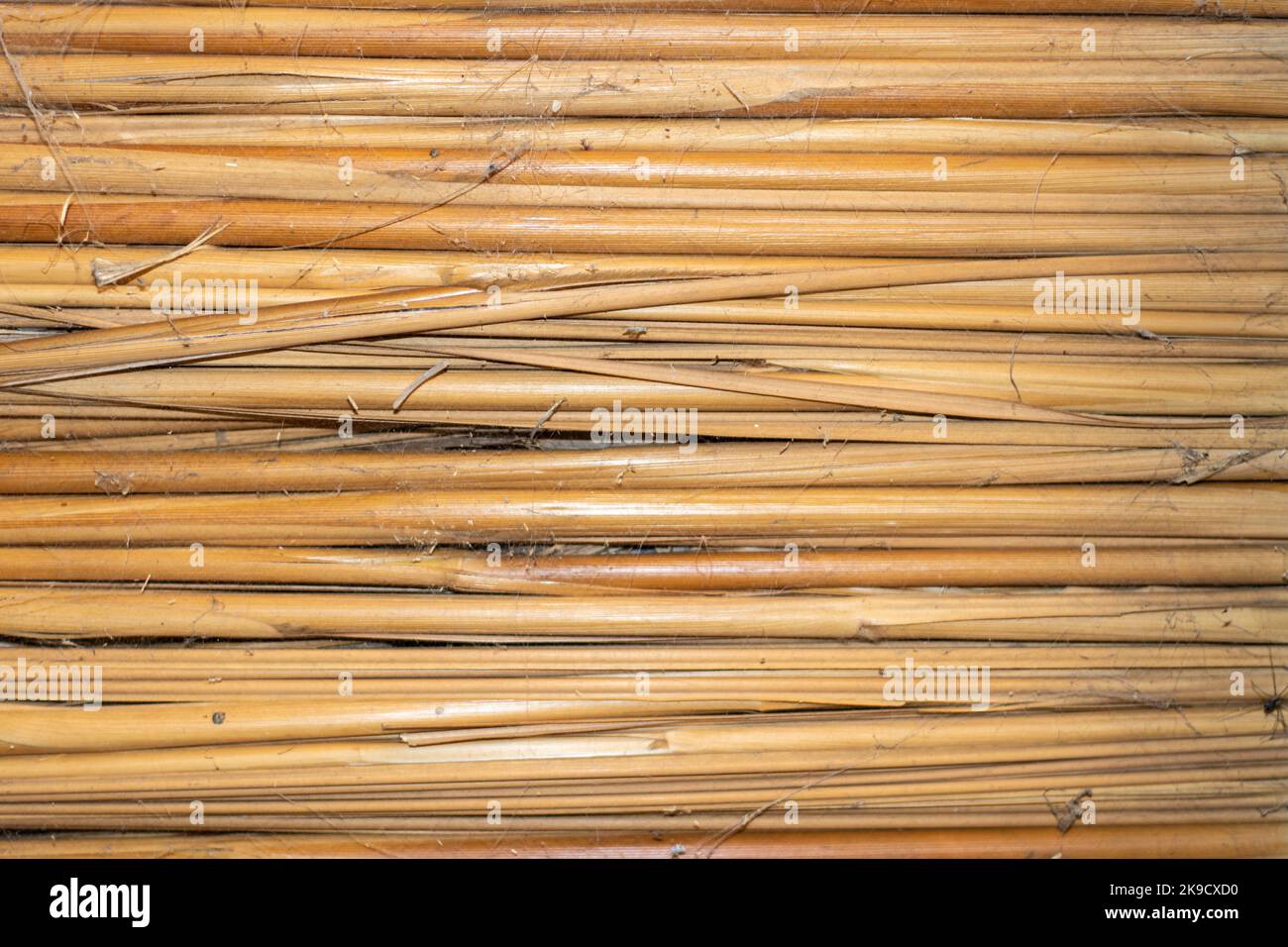 Brow woven texture of straws Stock Photo