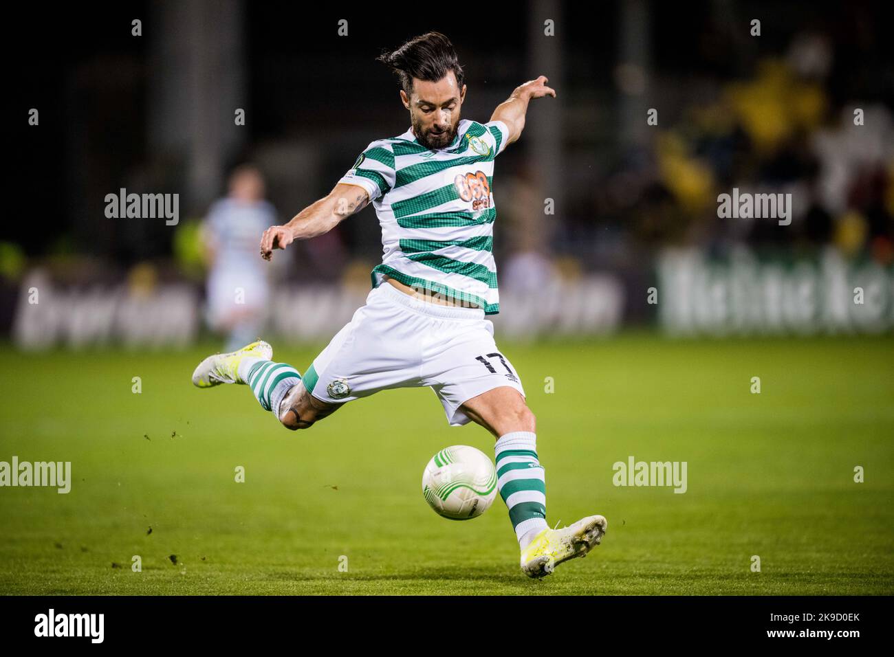 Shamrock's Richie Towell pictured in action during a soccer match between Irish Shamrock Rovers F.C. and Belgian KAA Gent, Thursday 27 October 2022 in Dublin, Ireland, on day five of the UEFA Europa Conference League group stage. BELGA PHOTO JASPER JACOBS Credit: Belga News Agency/Alamy Live News Stock Photo