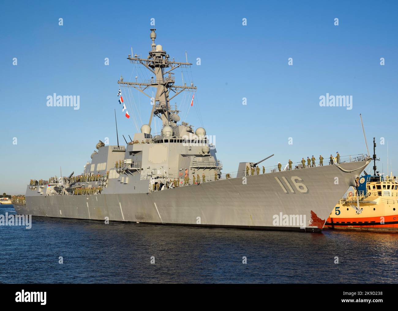 Arleigh Burke-class guided missile destroyer USS Thomas Hudner (DDG 116) U.S. Navy Stock Photo