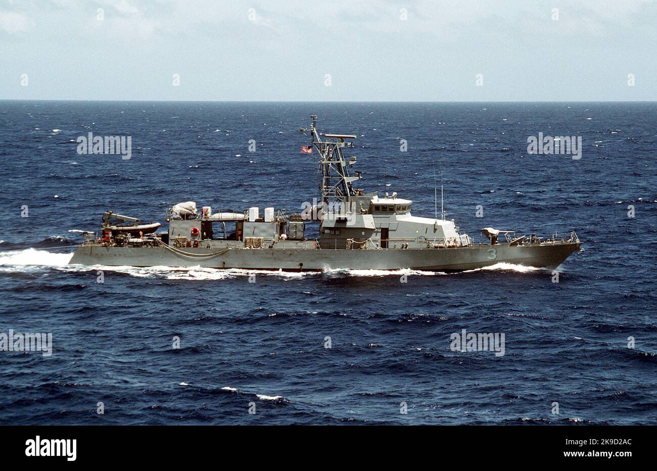 USS Hurricane (PC-3) Cyclone-class of United States Navy coastal patrol ships, Stock Photo