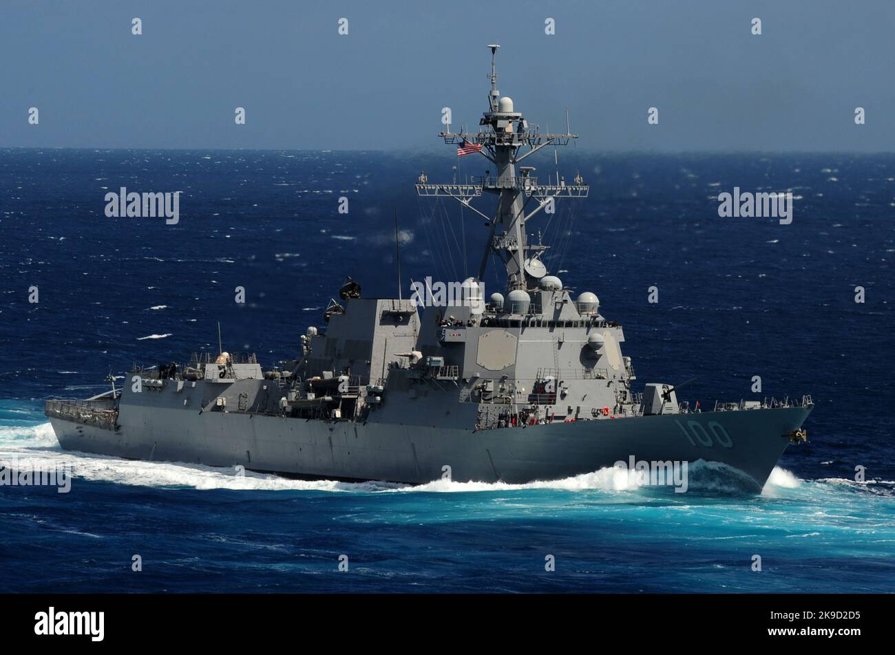 The Arleigh Burke-class guided-missile destroyer USS Kidd (DDG 100) U.S. Navy Stock Photo