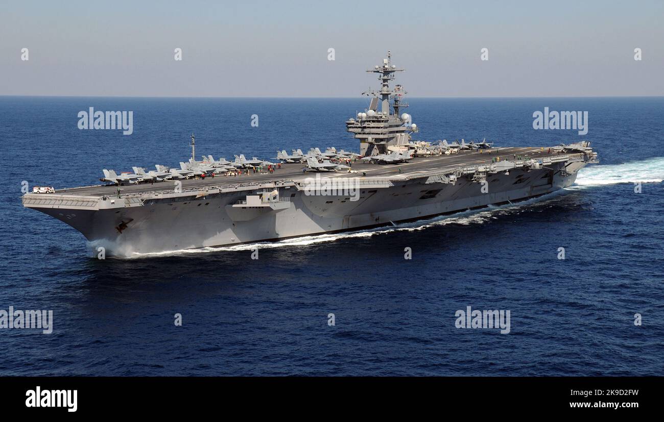 The aircraft carrier USS George H.W. Bush (CVN 77) U.S. Navy Stock Photo