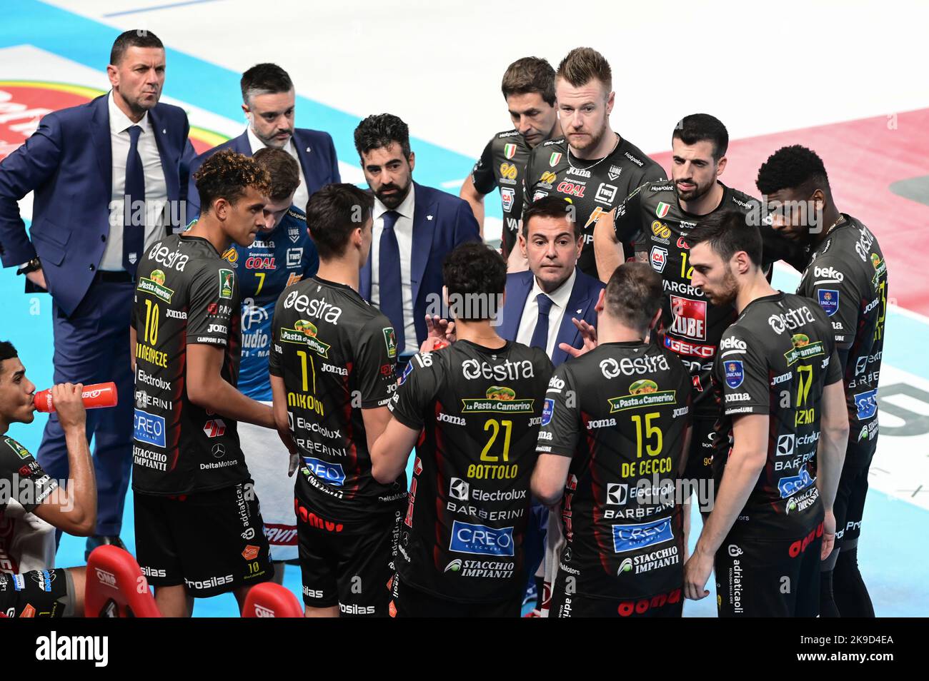 Civitanova Marche, Italy. 27th Oct, 2022. Time out of the Cucine Lube