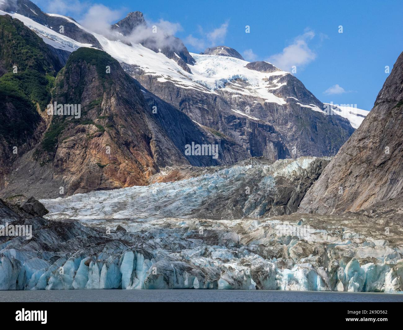 At Shakes Lake and Glacier up the Stikine River, Tongass National Forest, Wrangell, Alaska. Stock Photo