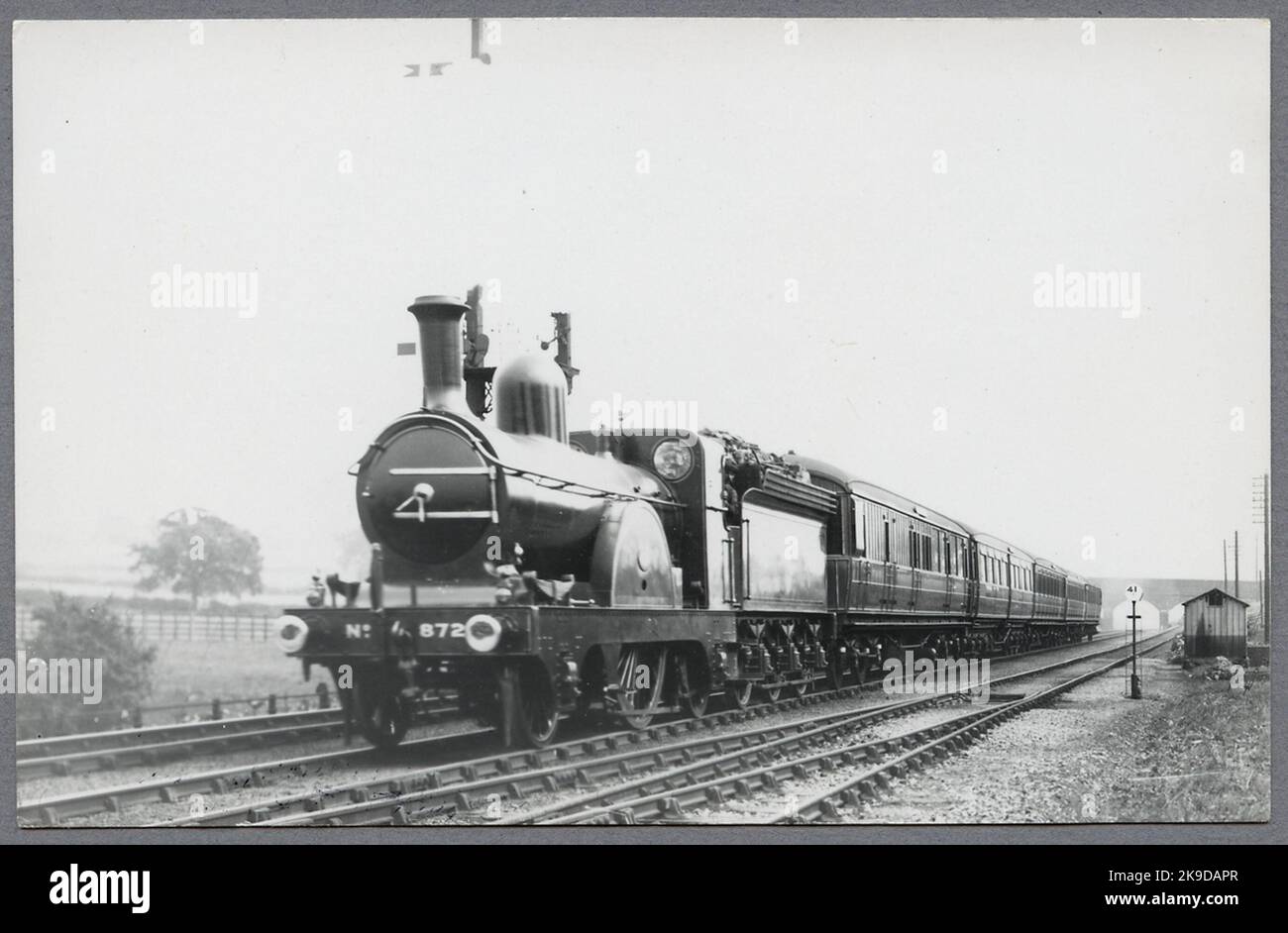 Steam locomotive number 872 with passenger car Stock Photo - Alamy