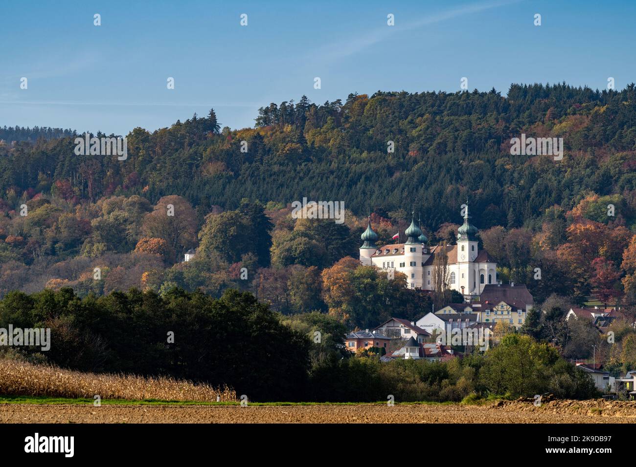Castle Artstetten in Lower Austria with the tomb of the heir to the throne Franz Ferdinand Stock Photo