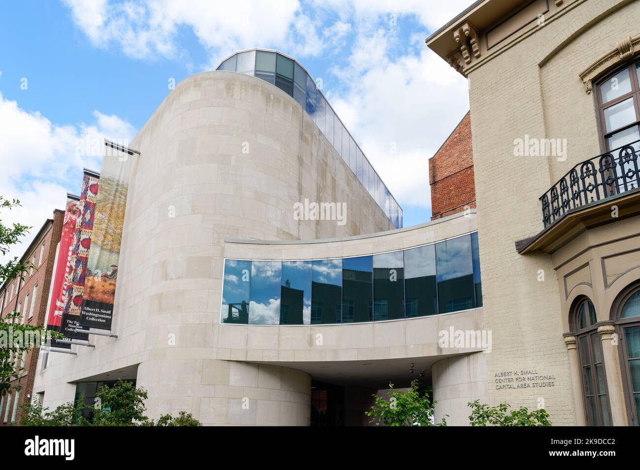 Washington, DC - Sept. 8, 2022: The Albert H. Small Center for National Capital Area Studies and the entrance to the Textile Museum Collection at Geor Stock Photo