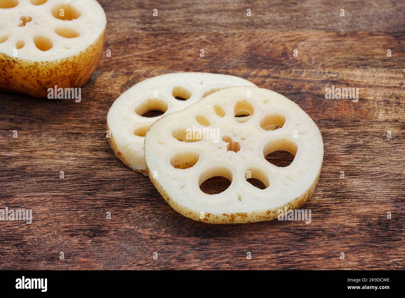 Japanese renkon or lotus root Stock Photo Alamy