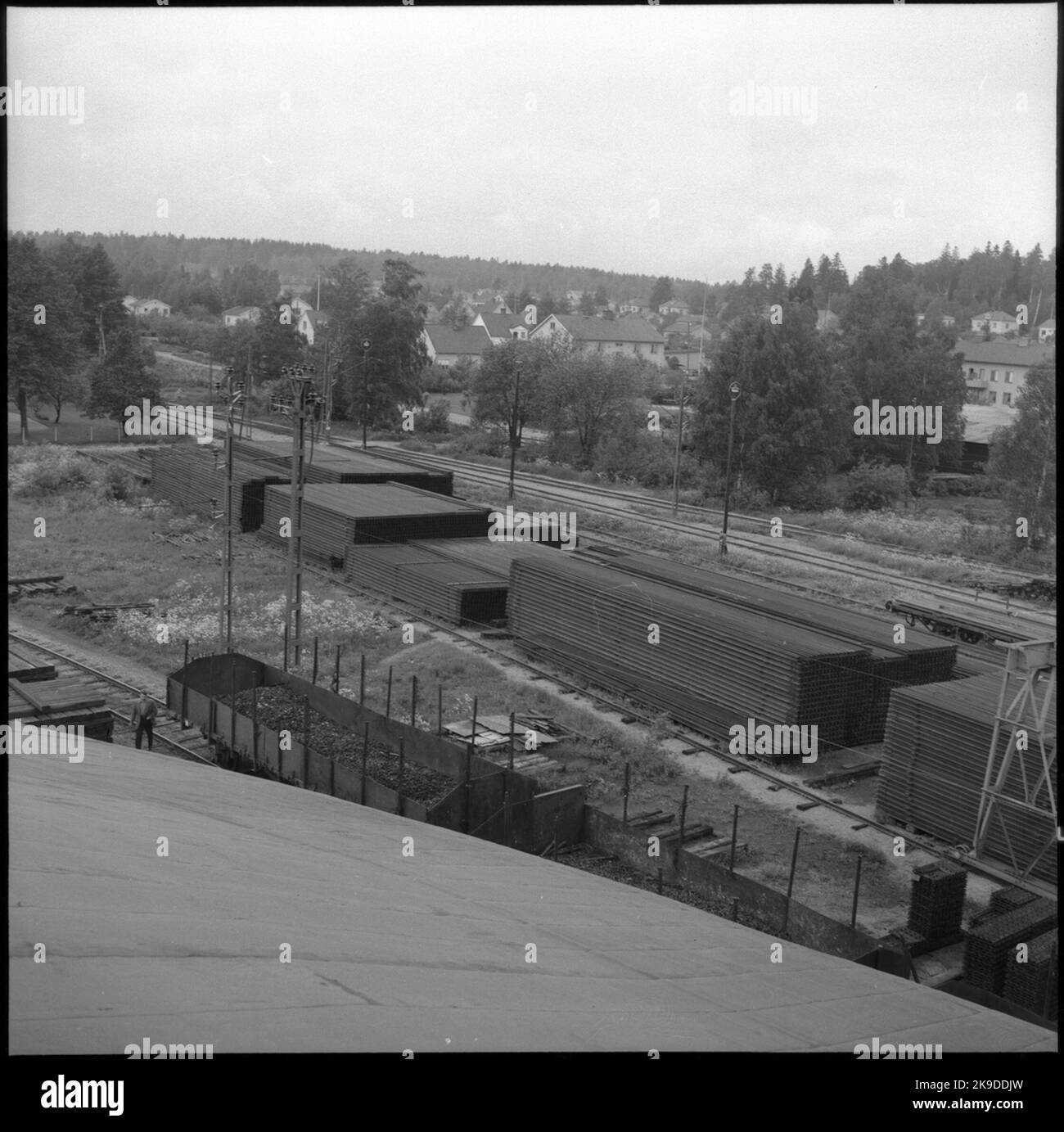 The rails in Hallsberg Stock Photo Alamy