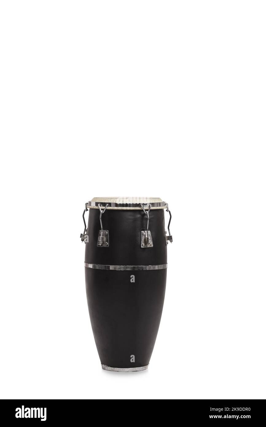 Black conga drum isolated on white background Stock Photo Alamy