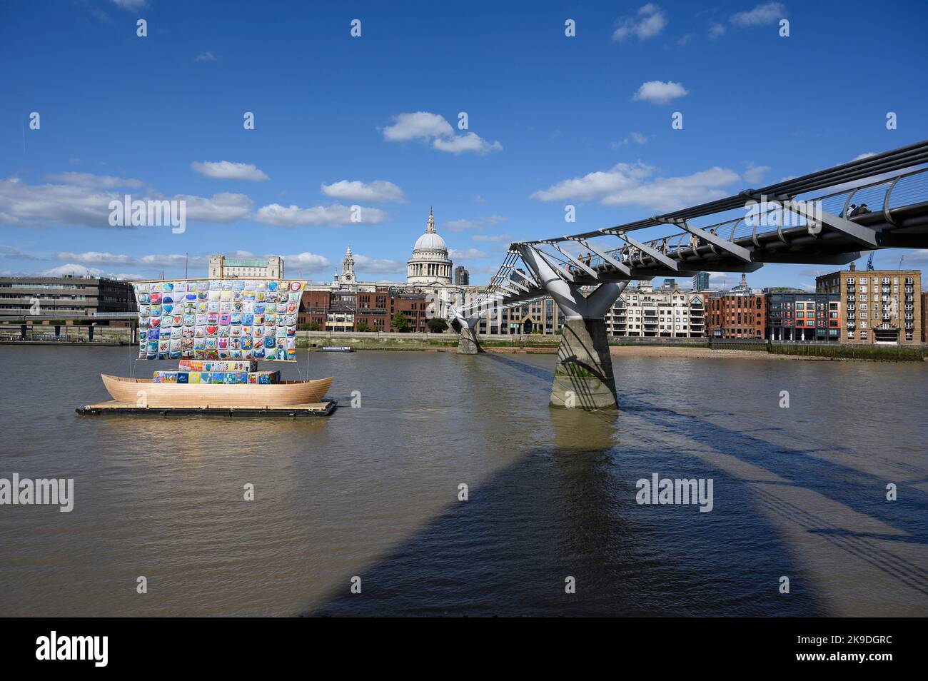 The Ship of Tolerance on the River Thames in London Stock Photo