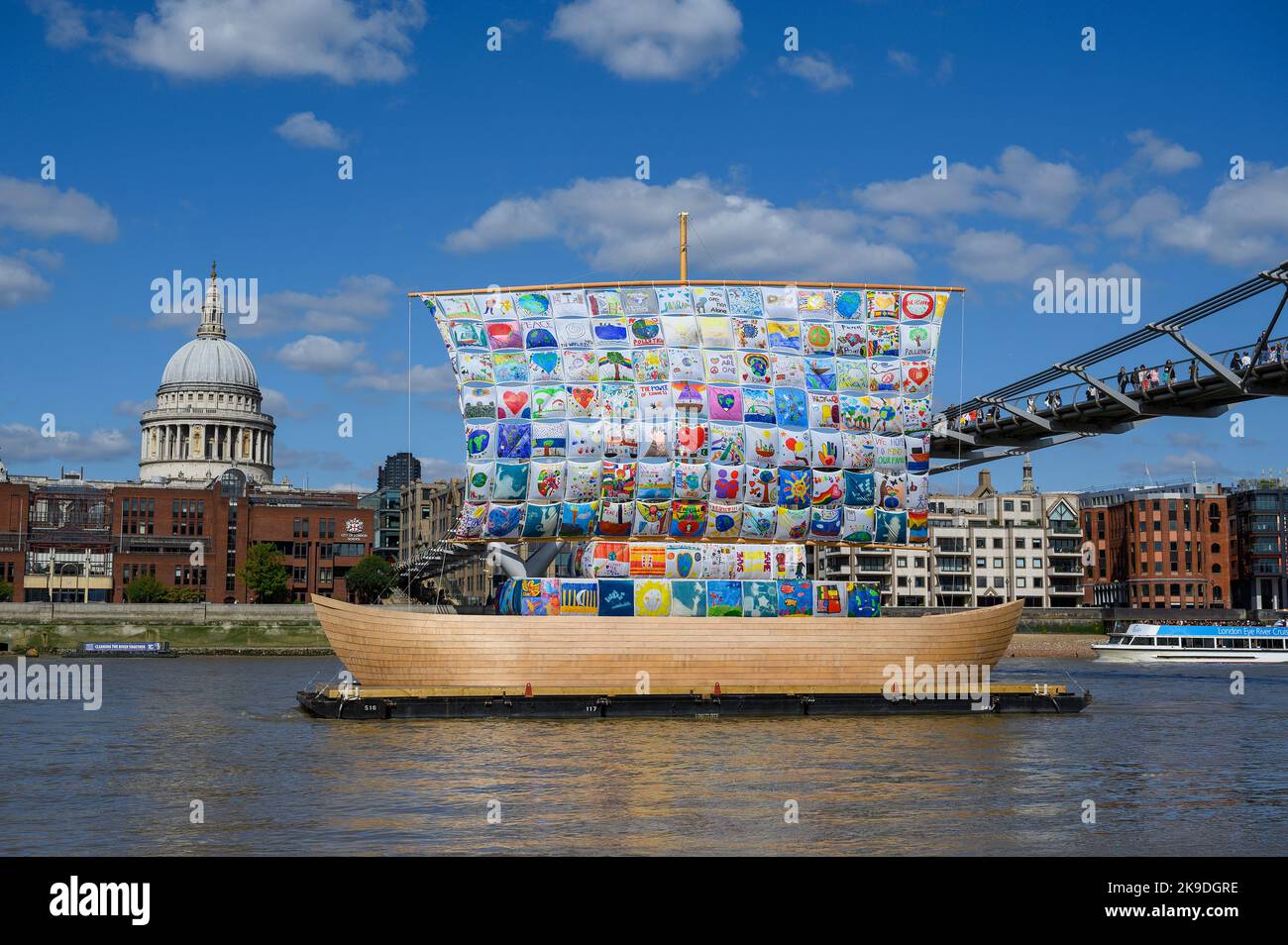 The Ship of Tolerance on the River Thames in London Stock Photo