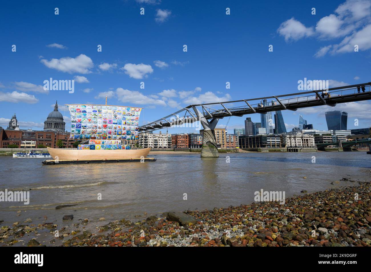 The Ship of Tolerance on the River Thames in London Stock Photo