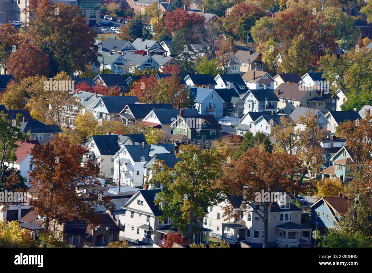 Homes and home ownership on residential area in Lakewood, Ohio Stock