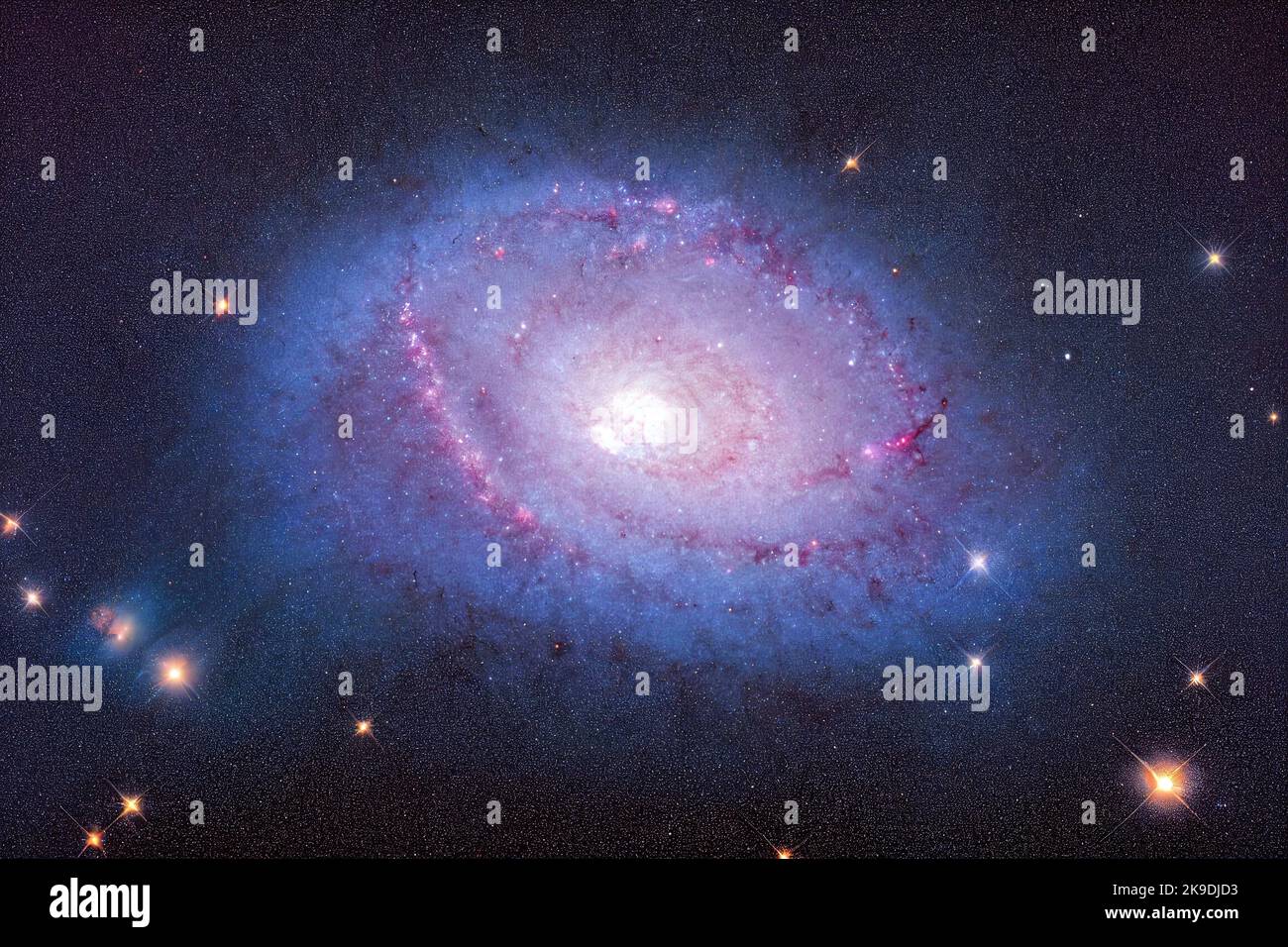 Illustration of Spiral Galaxy Stock Photo - Alamy