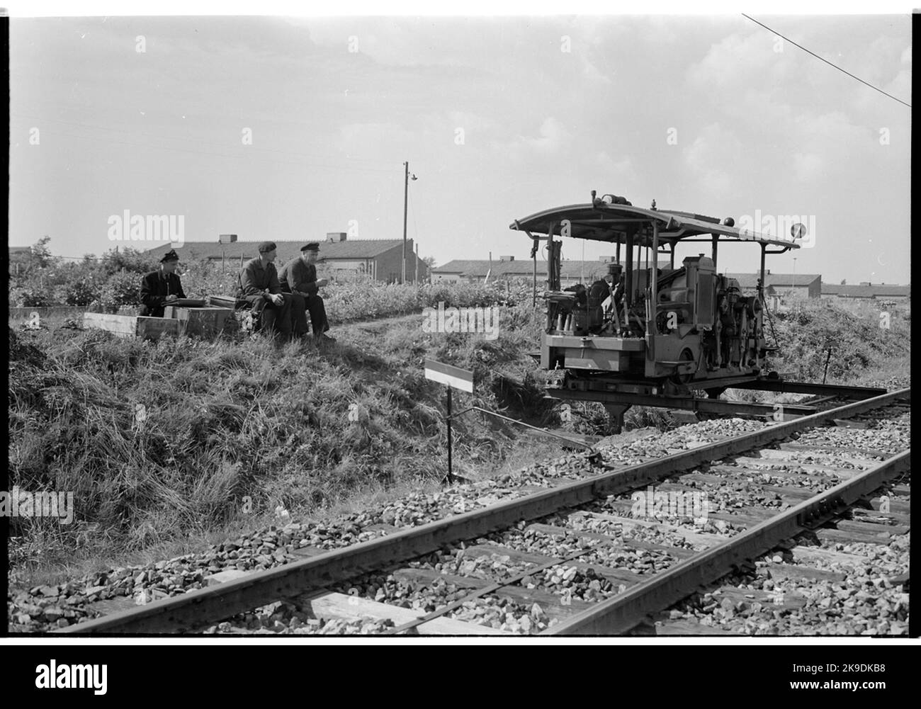 Picture taken in connection with track work Stock Photo - Alamy