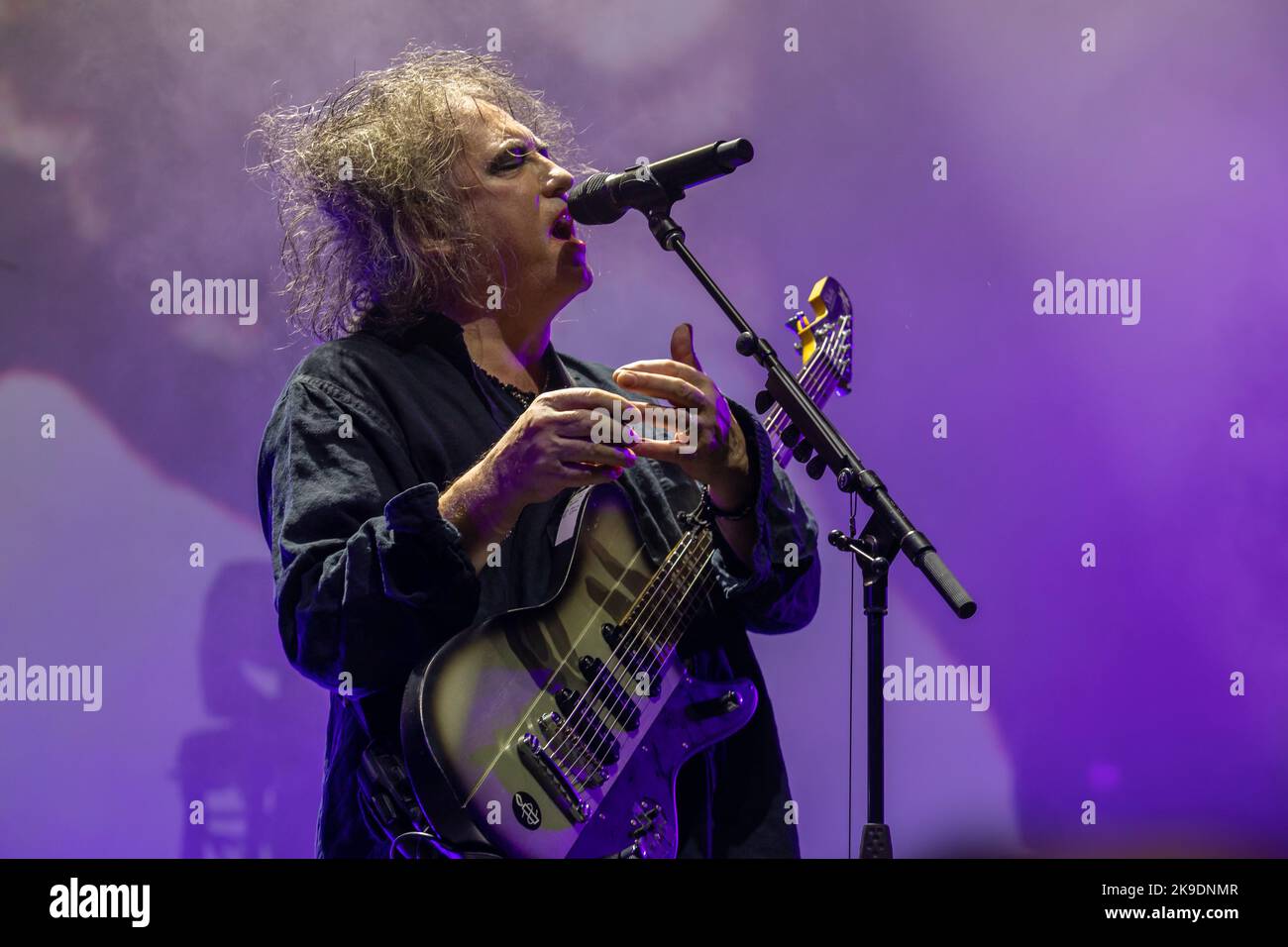 October. 27th 2022. Zagreb, Croatia -The famous British singer Robert Smith with his gothic rock band, The Cure, performing a live concert Stock Photo