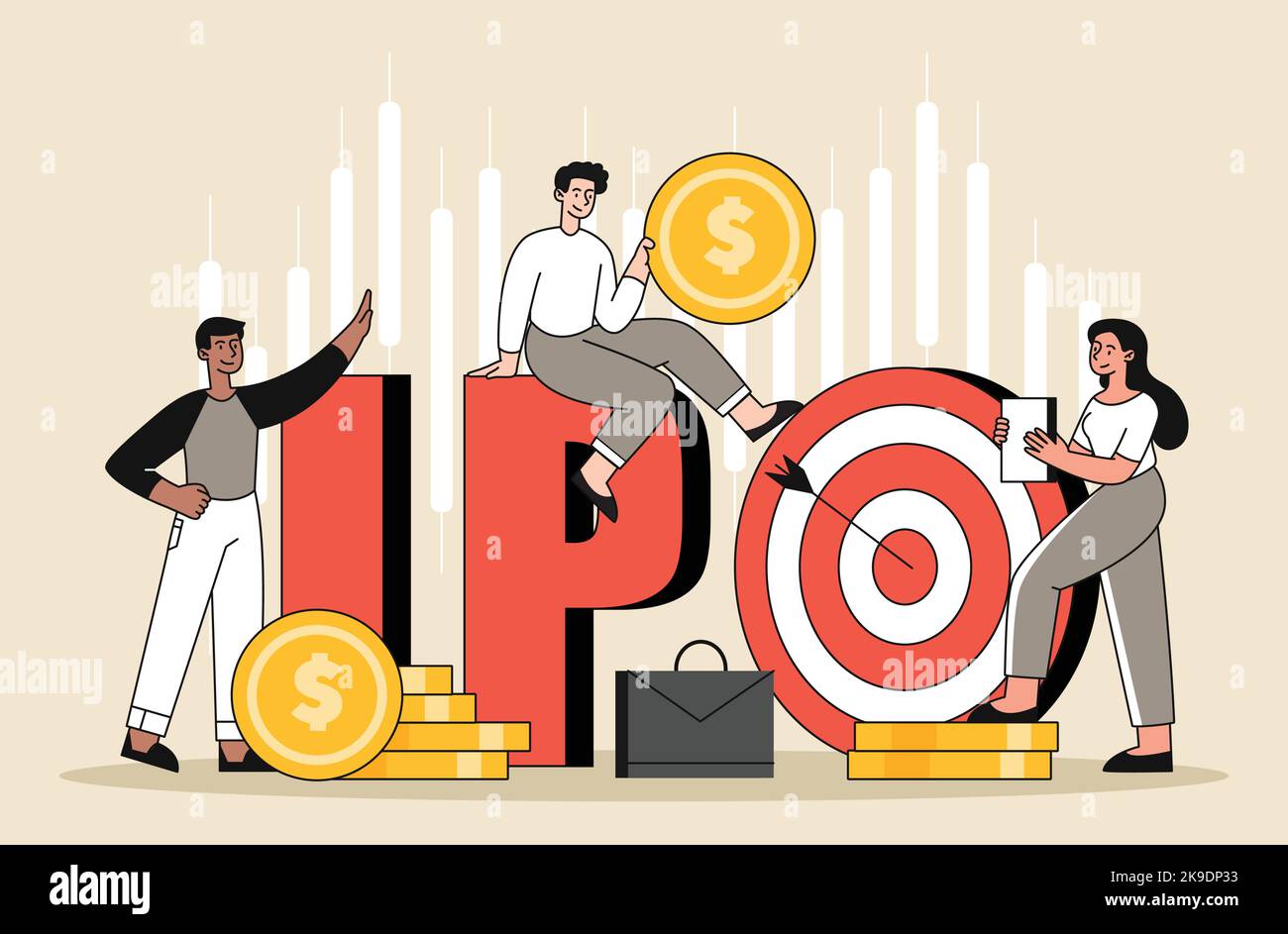 Initial Public Offering Stock Vector