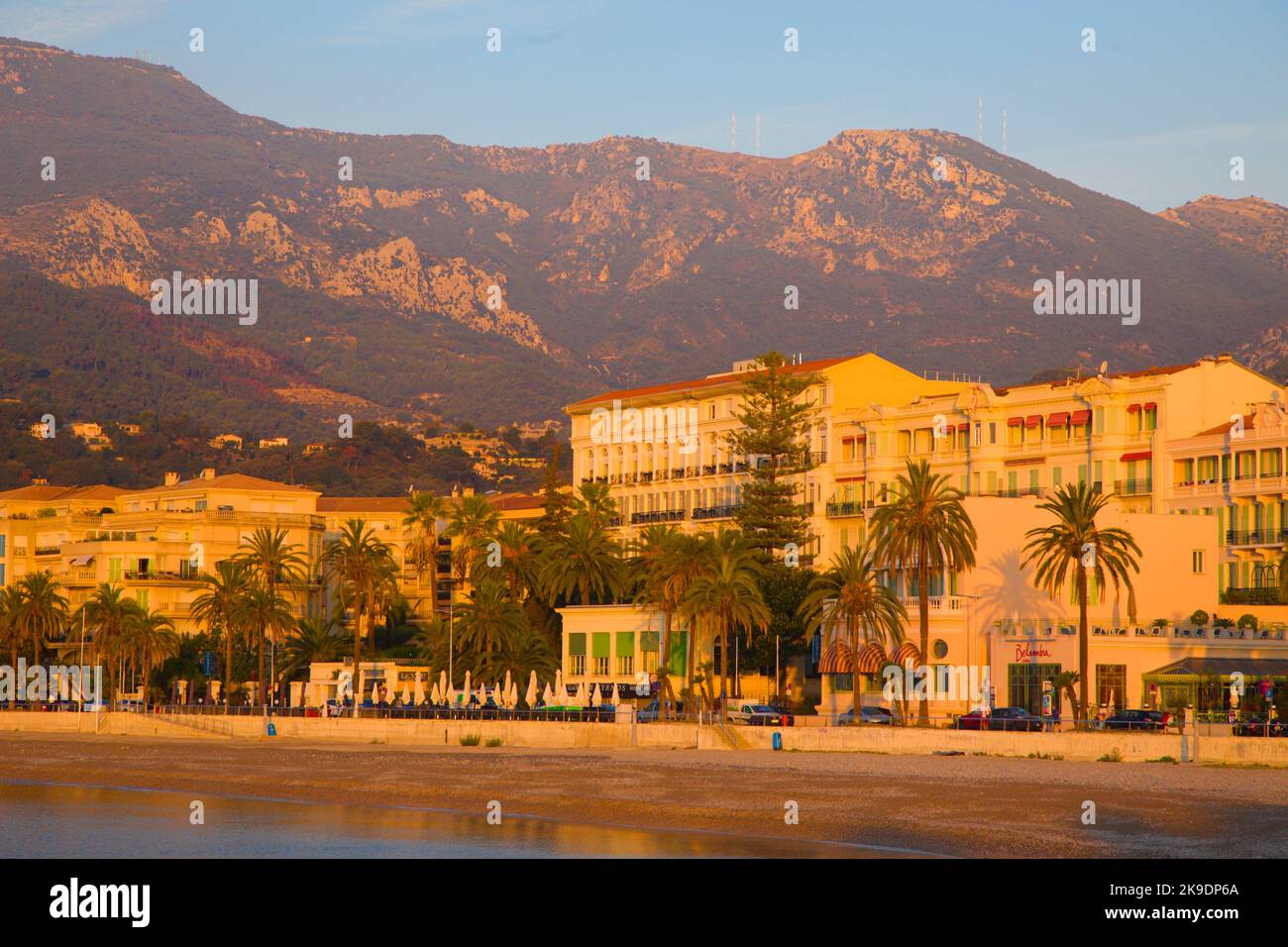 France, Cote d'Azur, Menton, Promenade du Soleil, Stock Photo