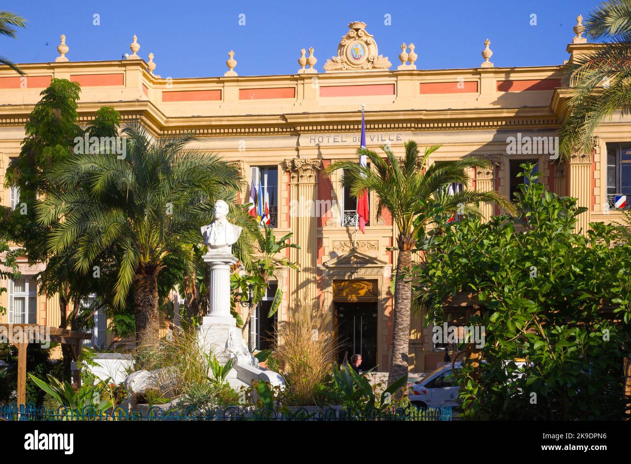 France, Cote d'Azur, Menton, Hotel de Ville, City Hall, Stock Photo