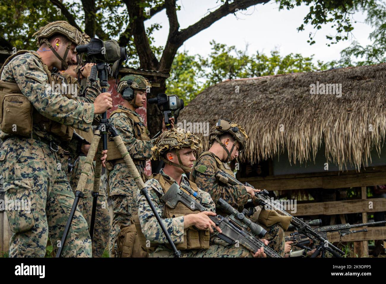 A U.S. Marine with Battalion Landing Team 2d Battalion, 5th Marines ...