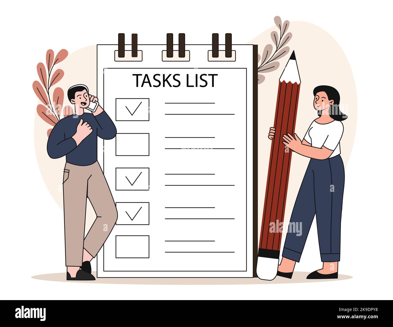 Tasks list concept Stock Vector Image & Art - Alamy