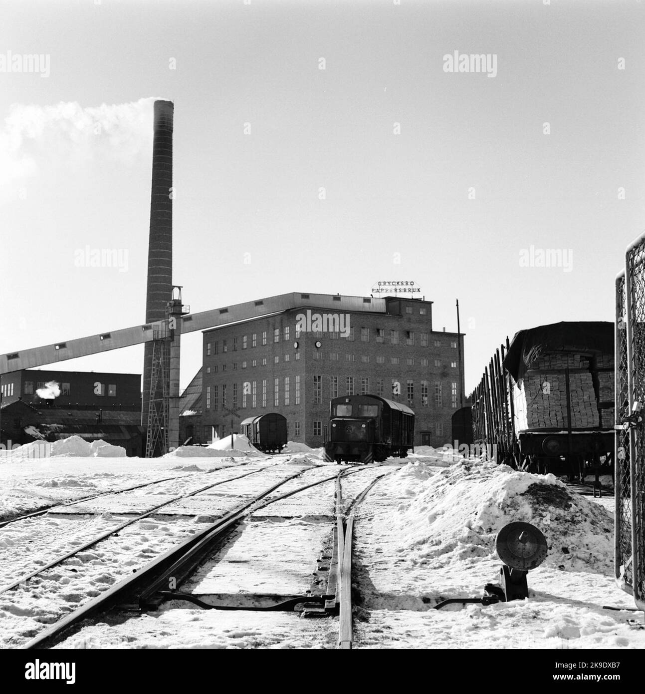 Grycksbo paper mill. Stock Photo