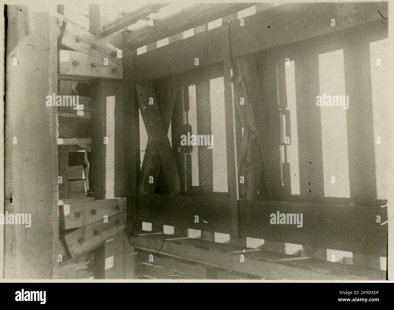 Nässjö. Provisional bridge during the tunnel building time (seen from