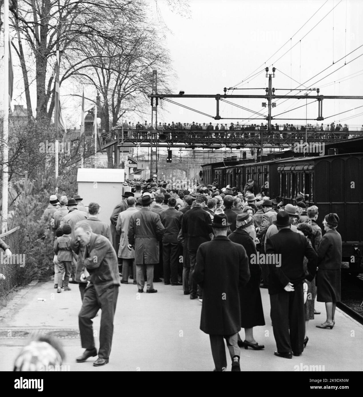 Historical train's journey from Stockholm to Gothenburg for the inauguration of train 62. KHJ CD 13. SJ C 182. SJ AB 289. SJ A 103. SJ C2B 329 Stock Photo