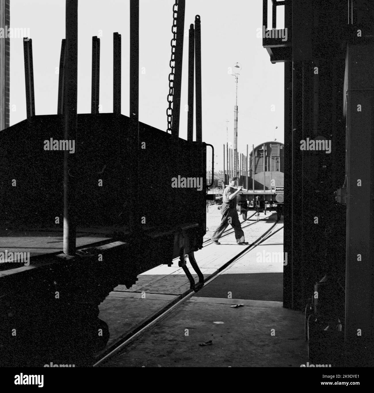 Operating for freight wagon maintenance Stock Photo Alamy