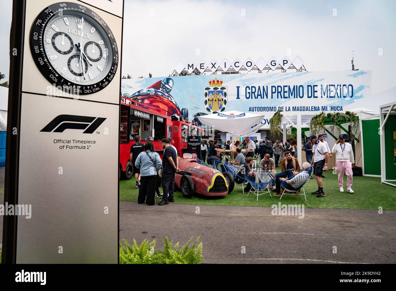 Mx Paddock View Mexico City, Mexico, 27 October 2022, people relax in the paddock ...