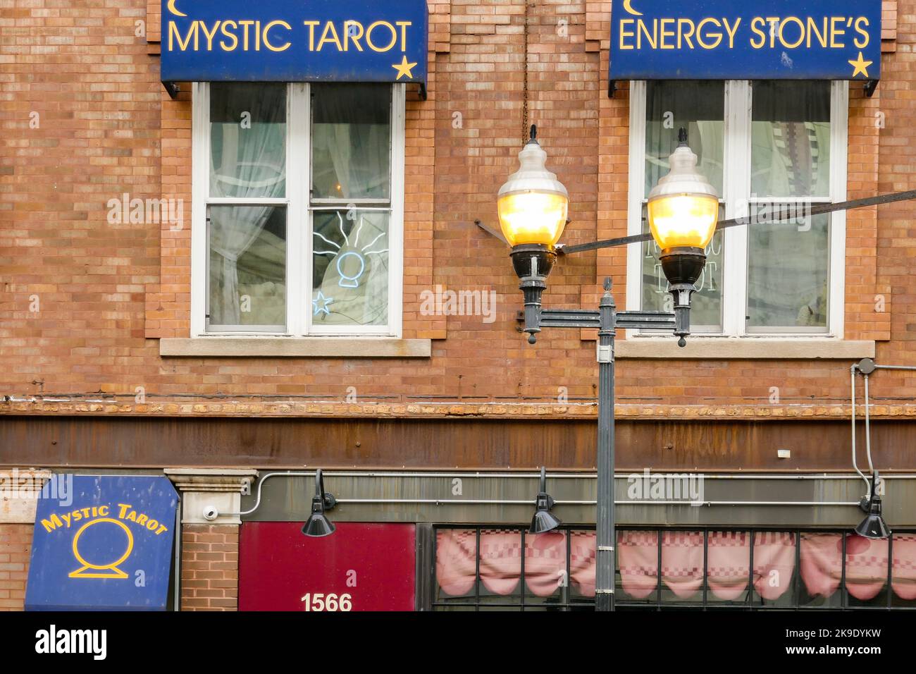 Fortune teller business. Wicker Park neighborhood, Chicago, Illinois. Stock Photo