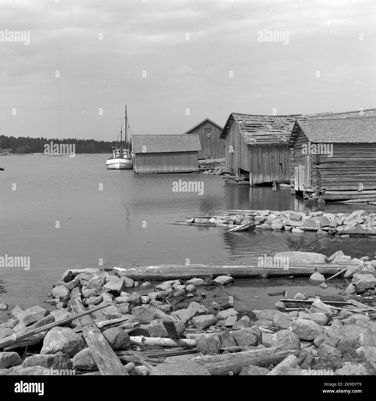 land-trip-archipelago-fishing-camp-and-fishing-boat-stock-photo-alamy