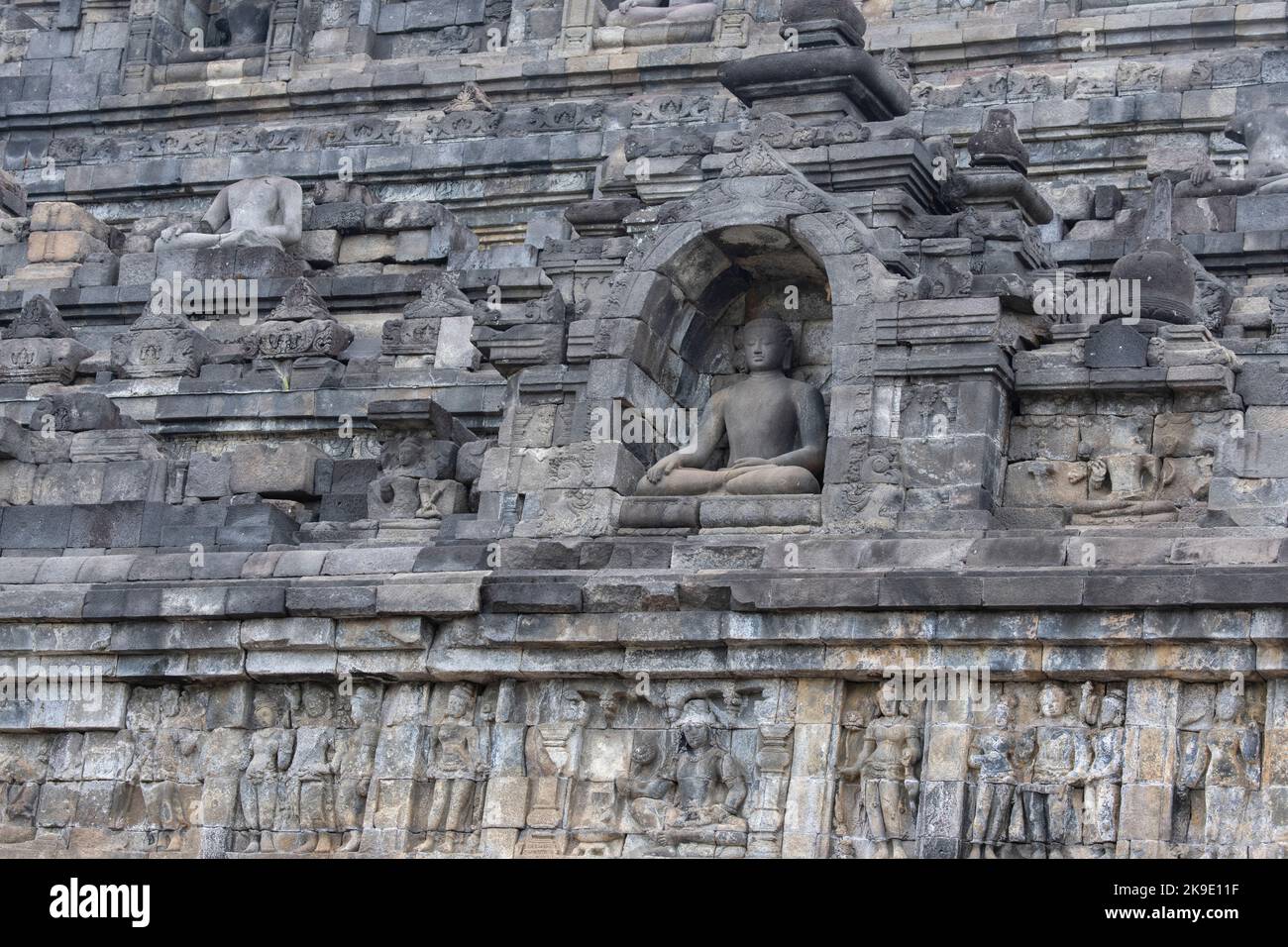 Indonesia, Java, Borobudur. The largest Buddhist monument in the world ...