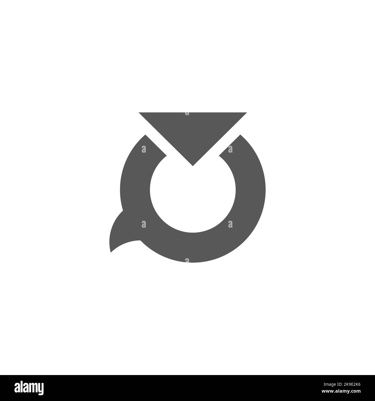 letter u triangle bubble talk logo vector Stock Vector