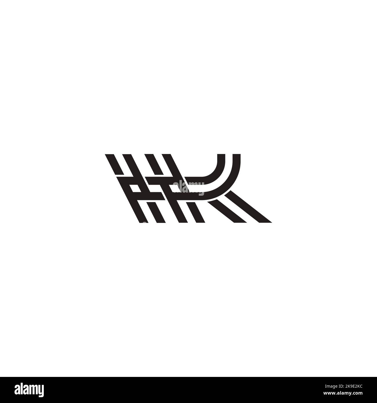 letter hk tags design geometric design logo vector Stock Vector