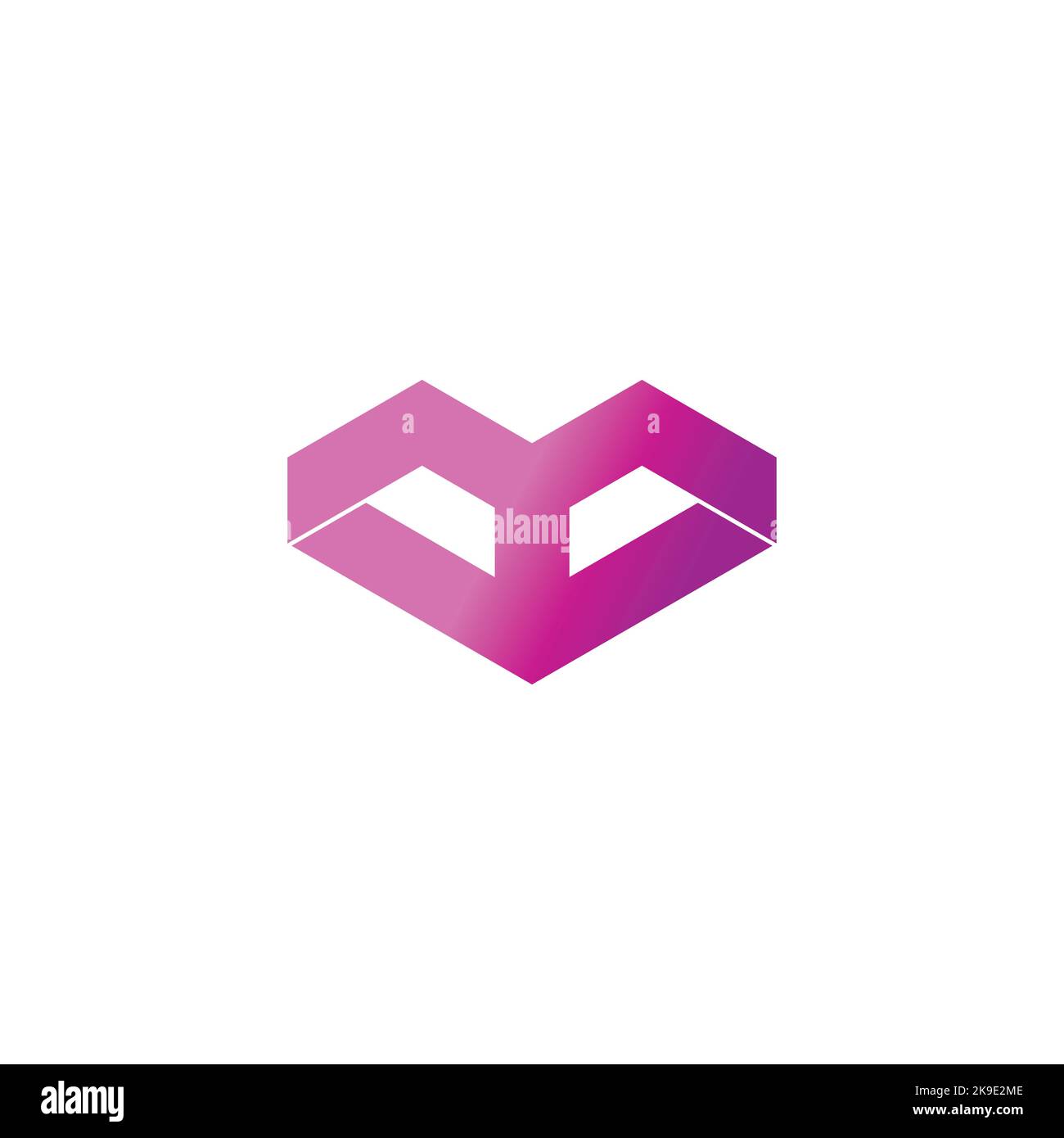 simple geometric purple diamond gradient logo vector Stock Vector